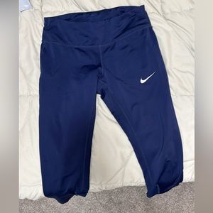 Nike 3/4 Length Blue Leggings